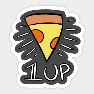 1 UP pizza shirt Sticker